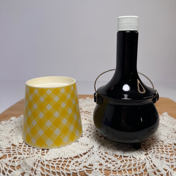 Vintage Avon Bubble Bath Lamp Bottle | Black & Yellow | Novelty Display - Picture 2 of 4
